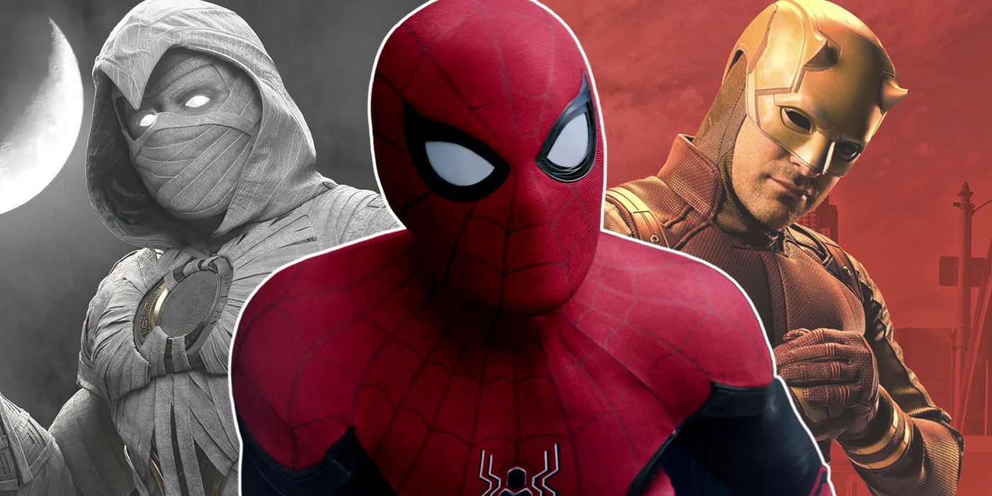 El MCU Spider-Man con Daredevil y Moon Knight al fondo