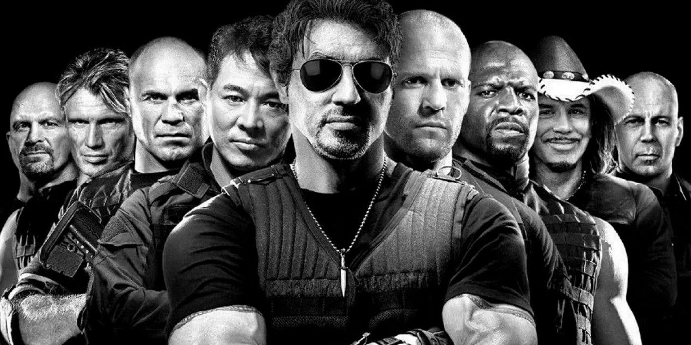 El elenco de The Expendables con los brazos cruzados