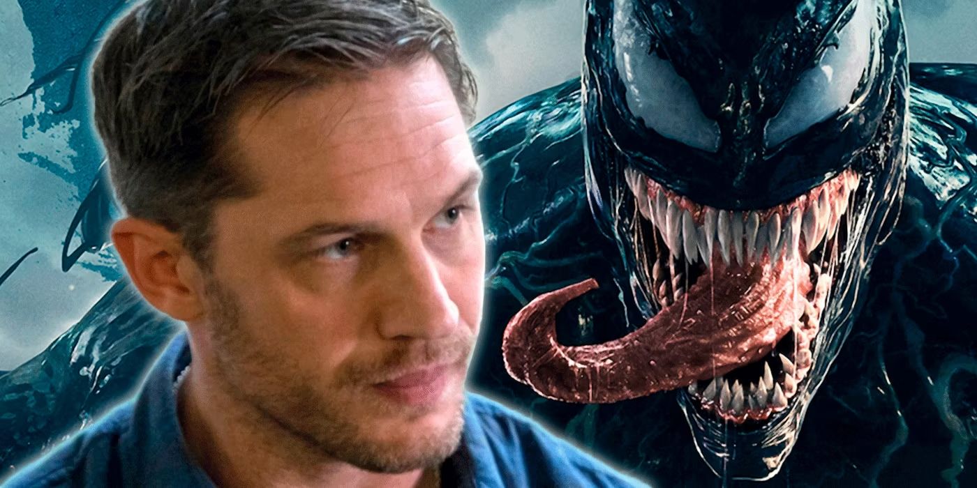 Dividido: Tom Hardy como Eddie Brock;  Veneno