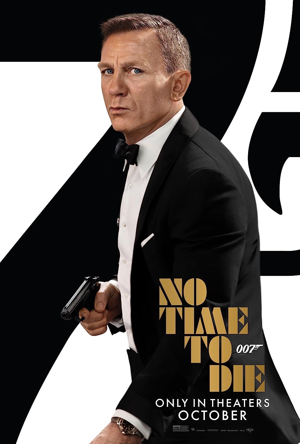 Daniel Craig como James Bond en el cartel de No hay tiempo para morir