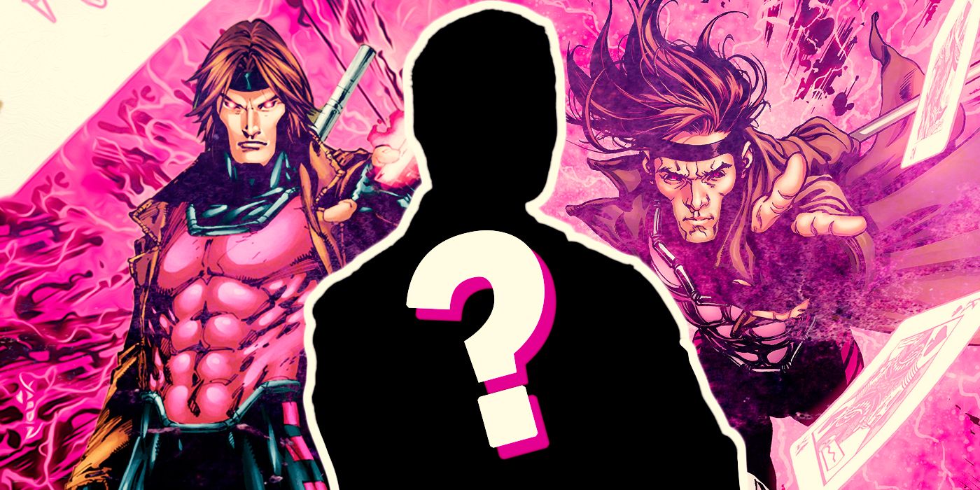 Gambito de Marvel Comics con una misteriosa figura sombría en primer plano