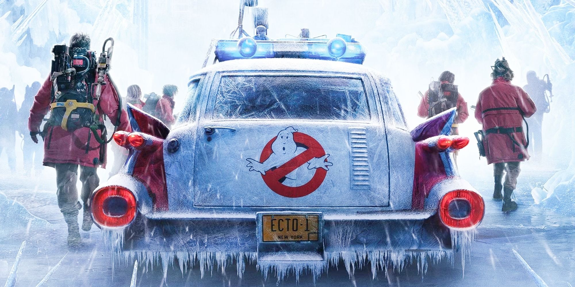 El póster de Ghostbusters: Frozen Empire revela el Ecto 1 y el nuevo equipo