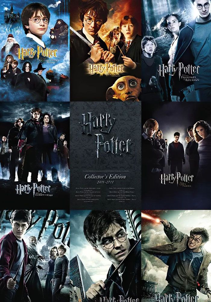 Edición de coleccionista de la película Harry Potter 8 con todo el arte de la película