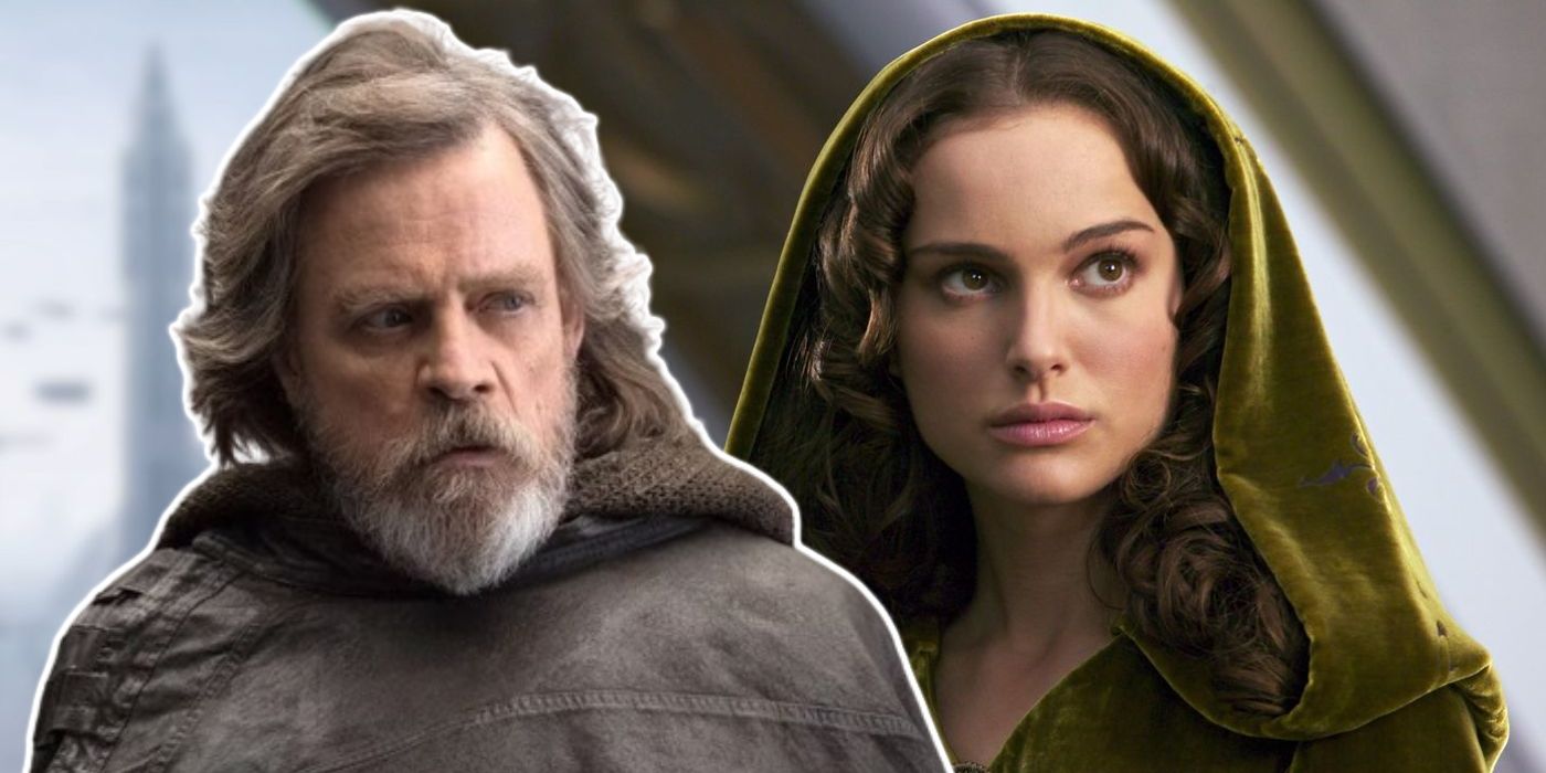 Mark Hamill como Luke Skywalker, Natalie Portman como Padmé Amidala (Star Wars)