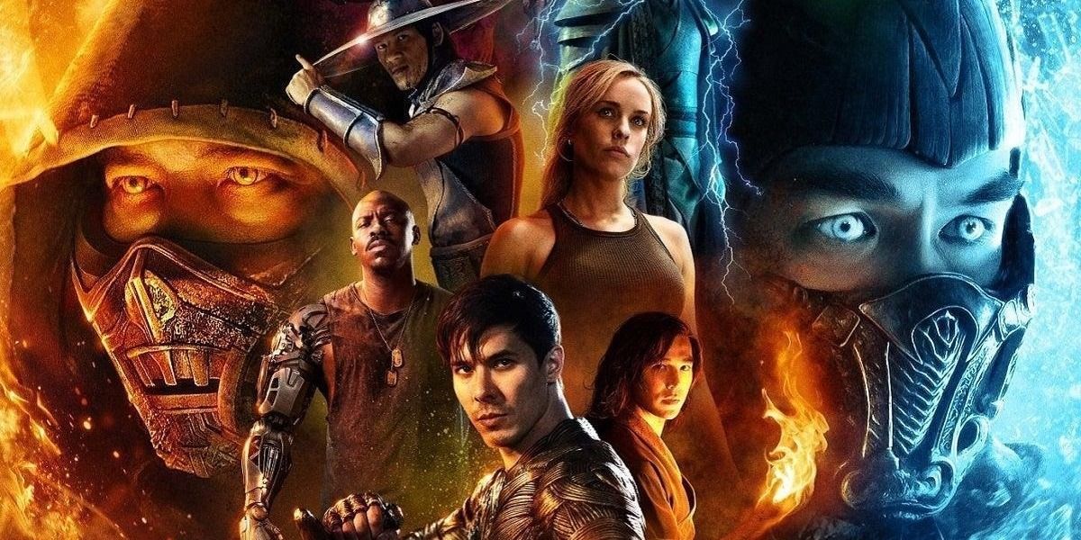 cartel de reinicio de mortal kombat con personajes