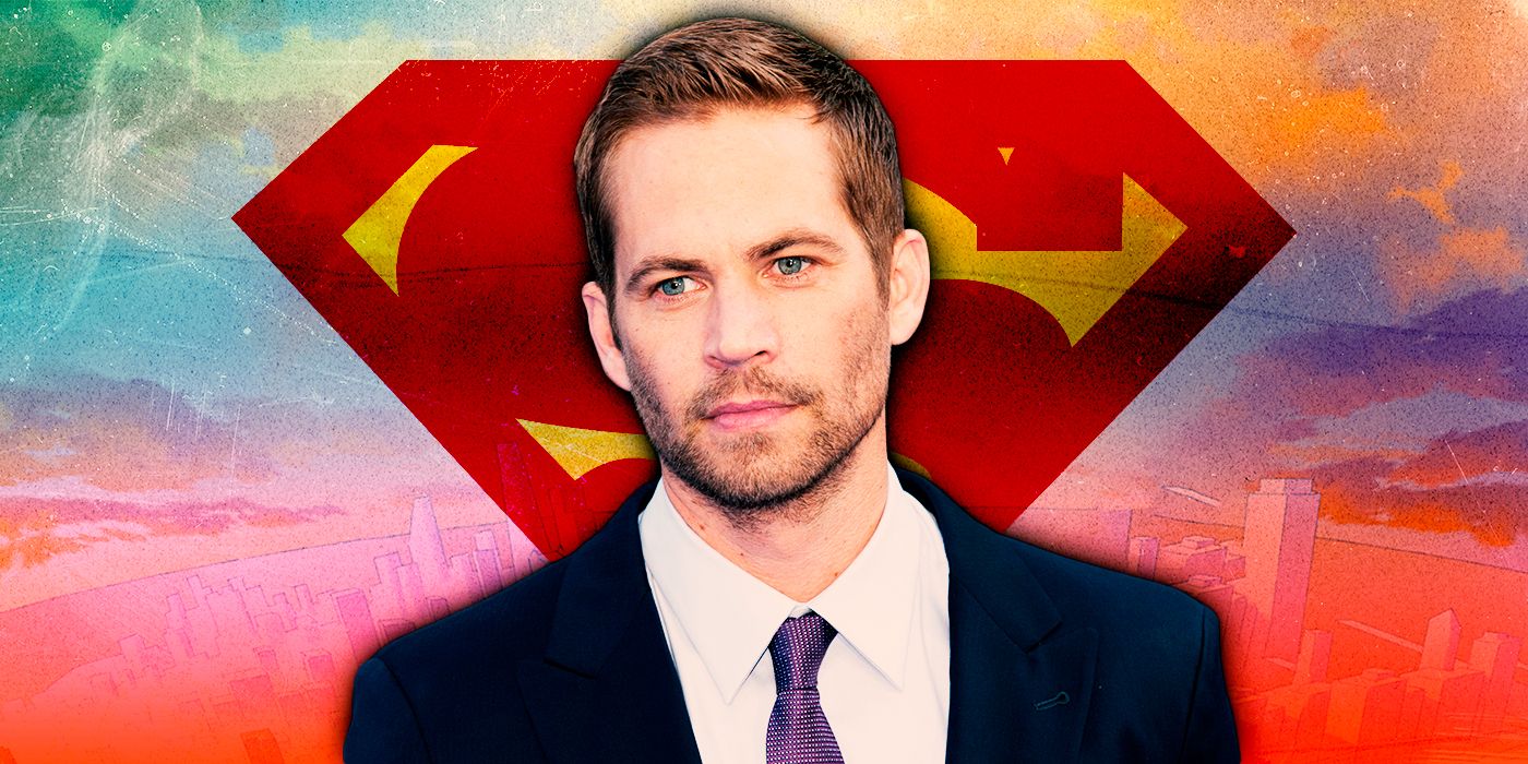 Paul Walker con el símbolo de Superman