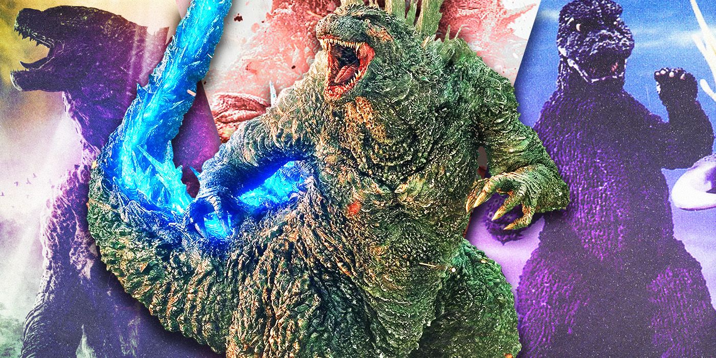 Imágenes divididas de Godzilla