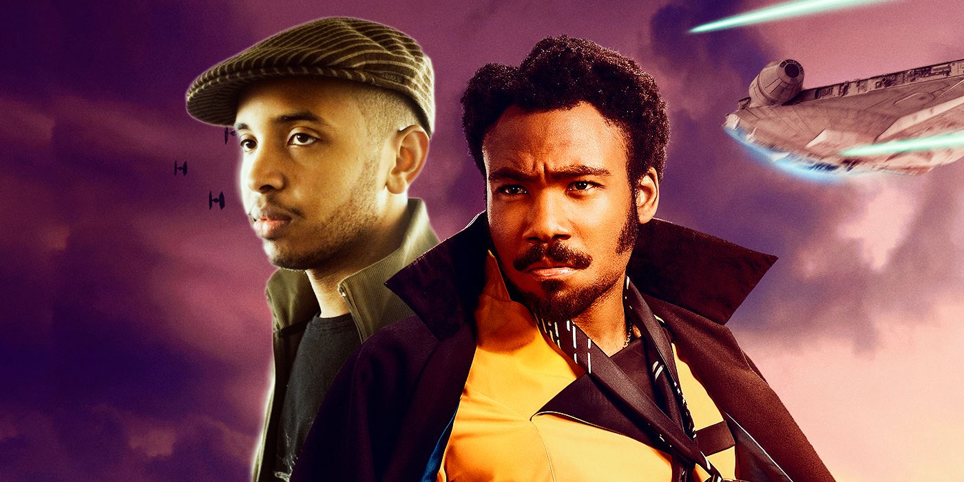 Lando de Star Wars y el director Justin Simien