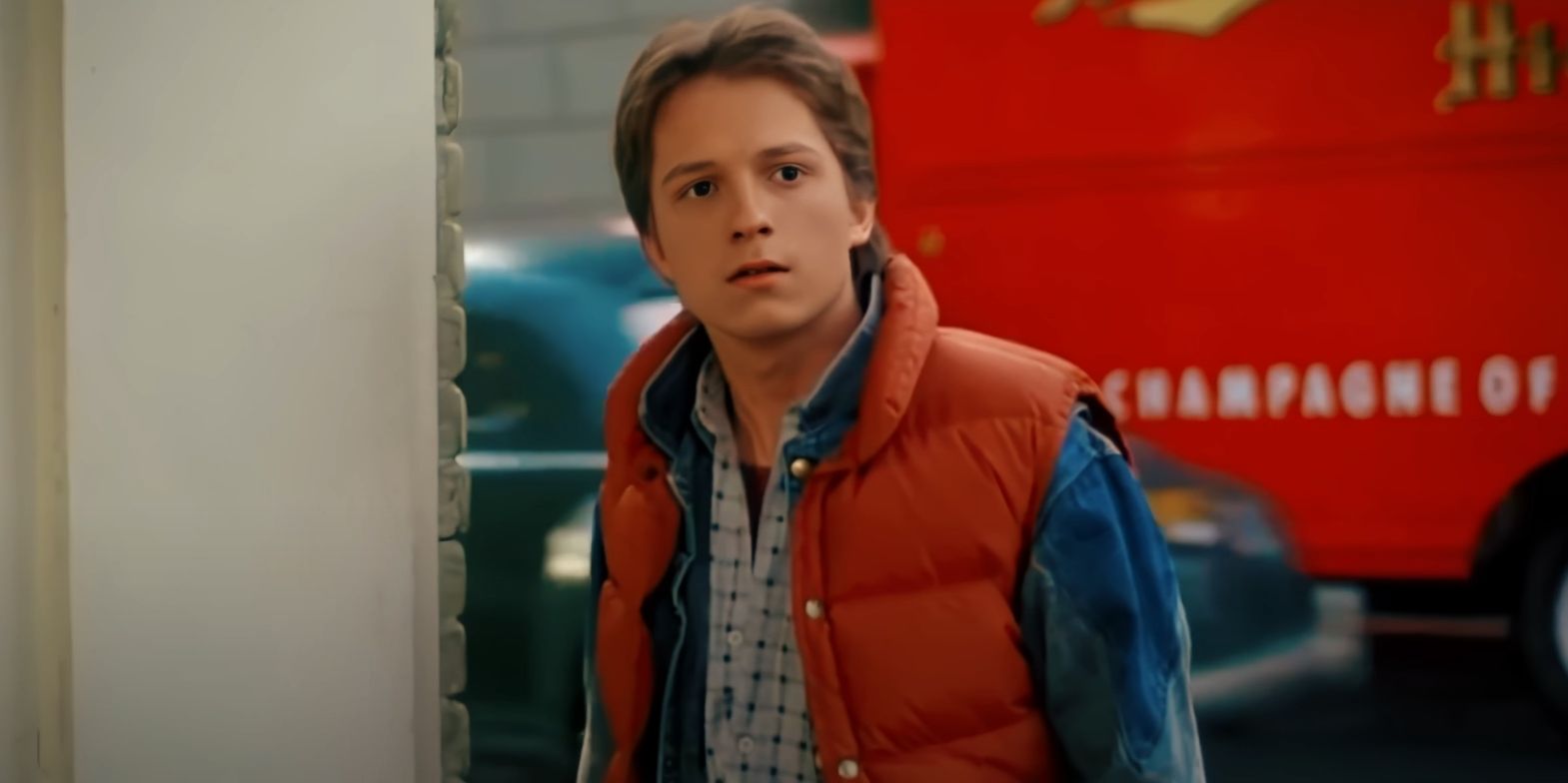 Tom Holland en falso tráiler de Regreso al futuro 4