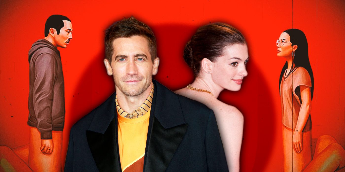 Póster de ternera con Jake Gyllenhaal y Anne Hathaway en el frente