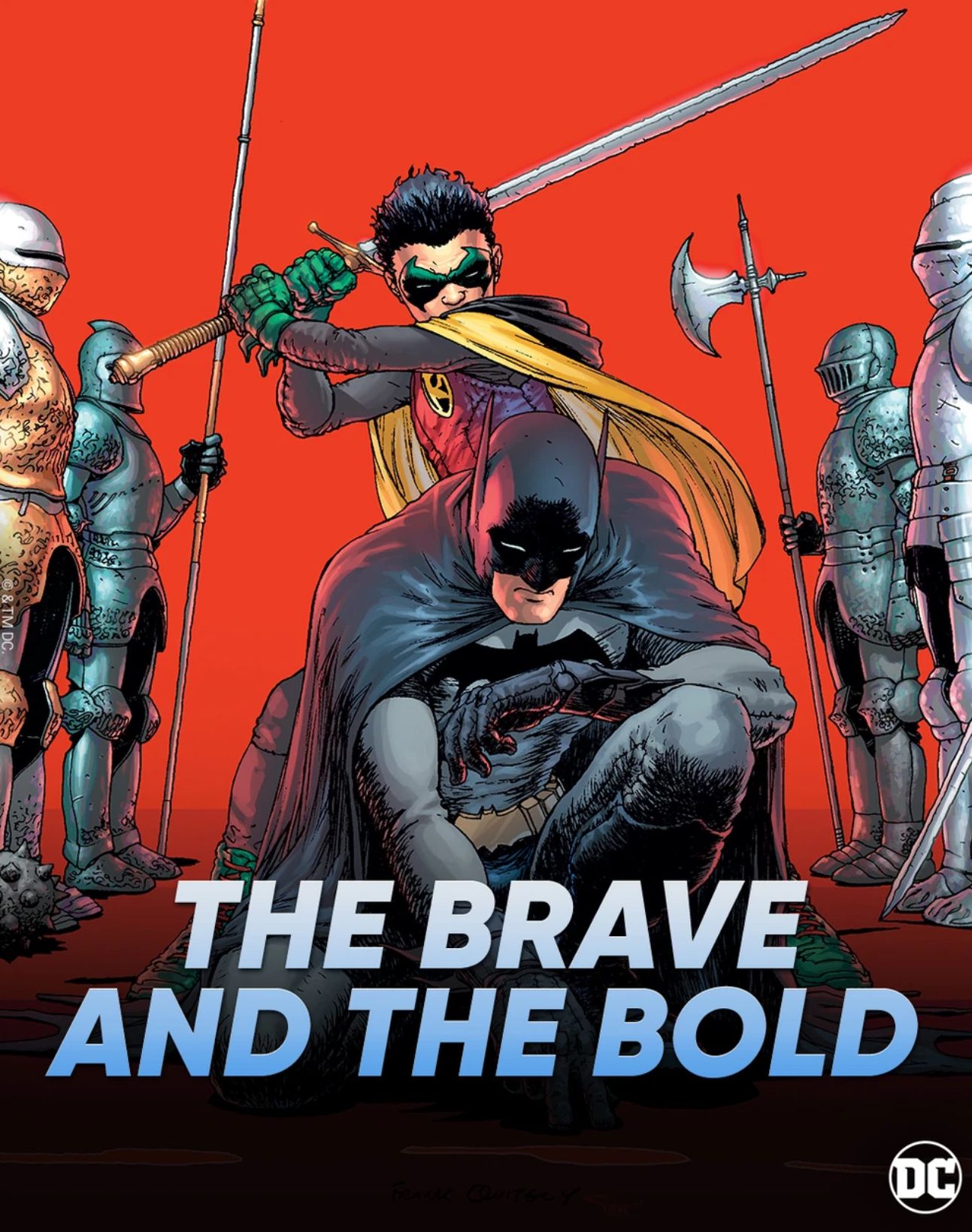 Damien Wayne sostiene la espada de Batman en The Brave and the Bold