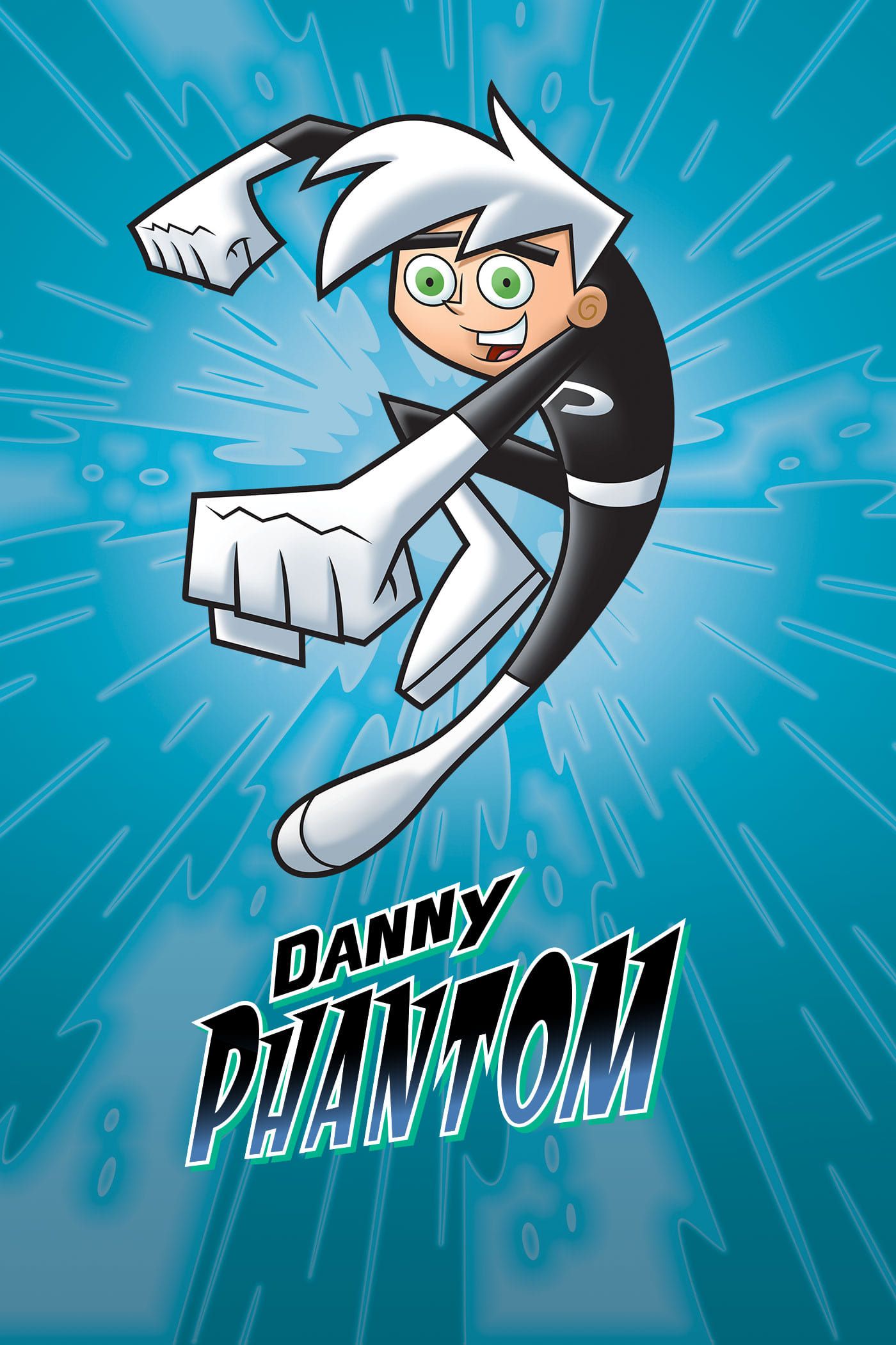 Danny Fenton como Danny Phantom vuela emocionado.