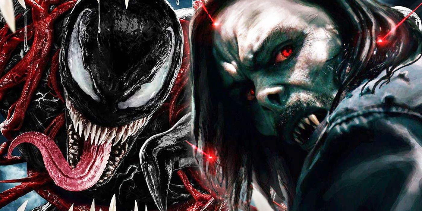 Una imagen de lado a lado de Venom y Morbius de Sony 