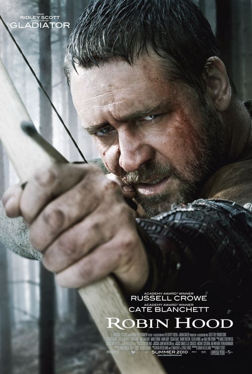 Russell Crowe en el cartel de la película Robin Hood de 2010