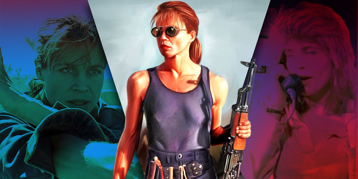 Imágenes divididas de Sarah Connor de Terminator