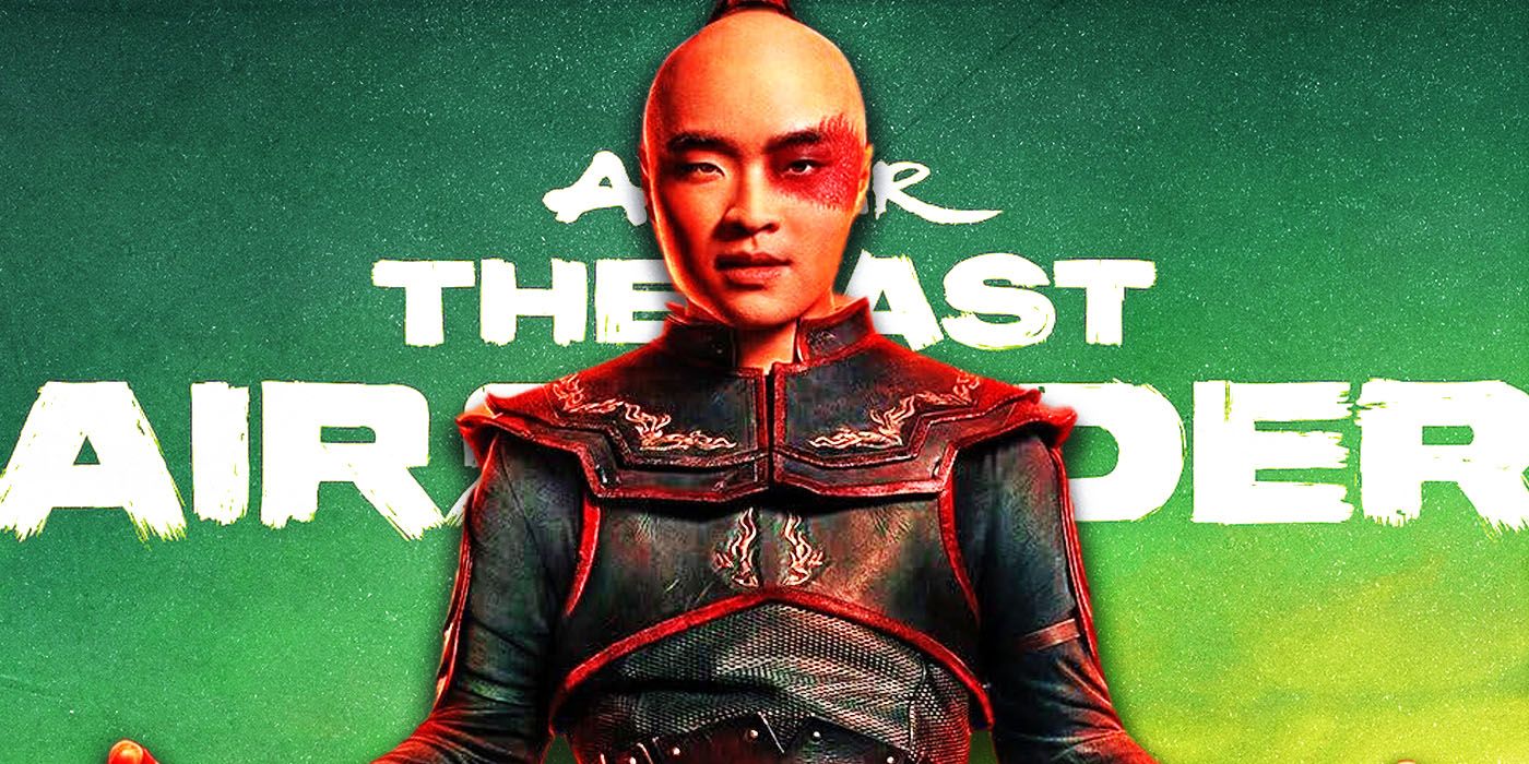 Dallas Liu como el Príncipe Zuko frente a un fondo verde para Avatar: The Last Airbender.