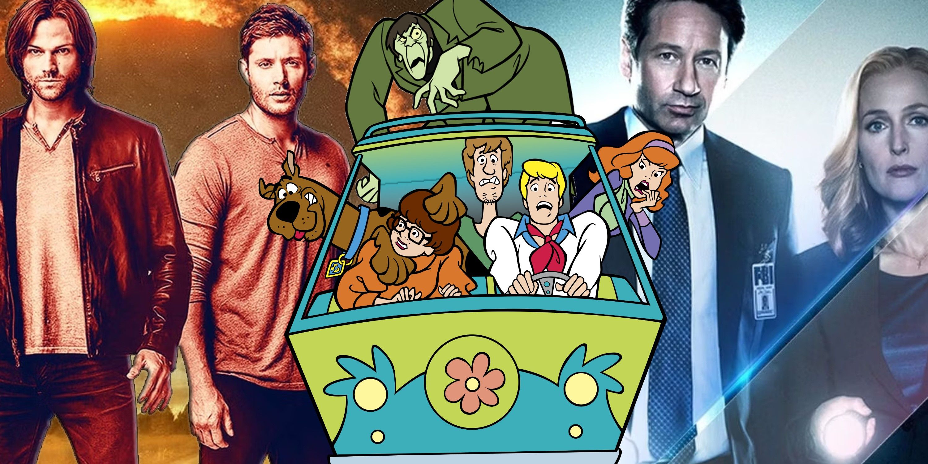 Imagen compuesta Dean y Sam Winchester, Scooby gang, Mulder y Scully-1