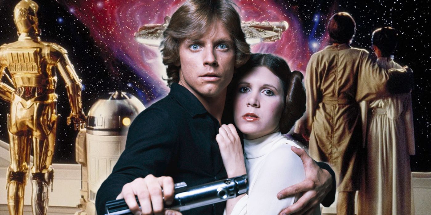 Luke y Leia frente al plano final de Empire Strikes Back.