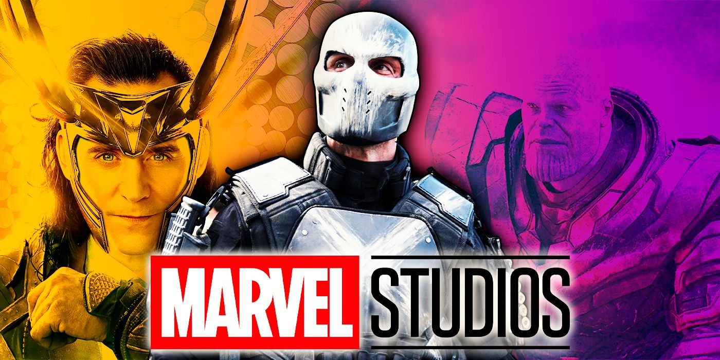 Frank Grillo, Loki y Thanos con el logo de Marvel Studios