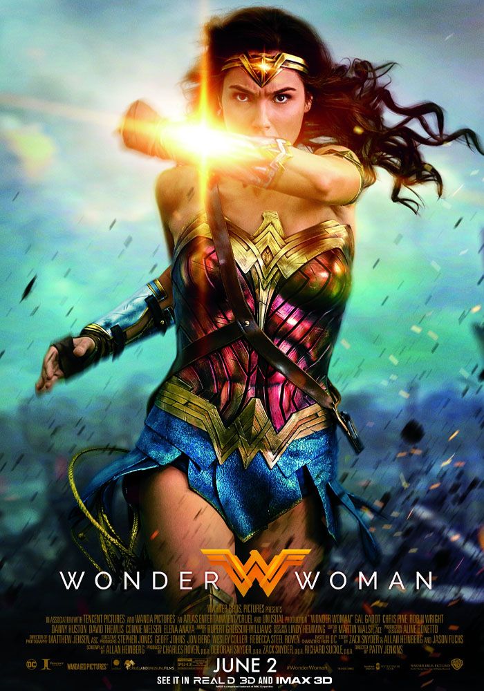 Gal Gadot en el cartel de la película Wonder Woman 2017
