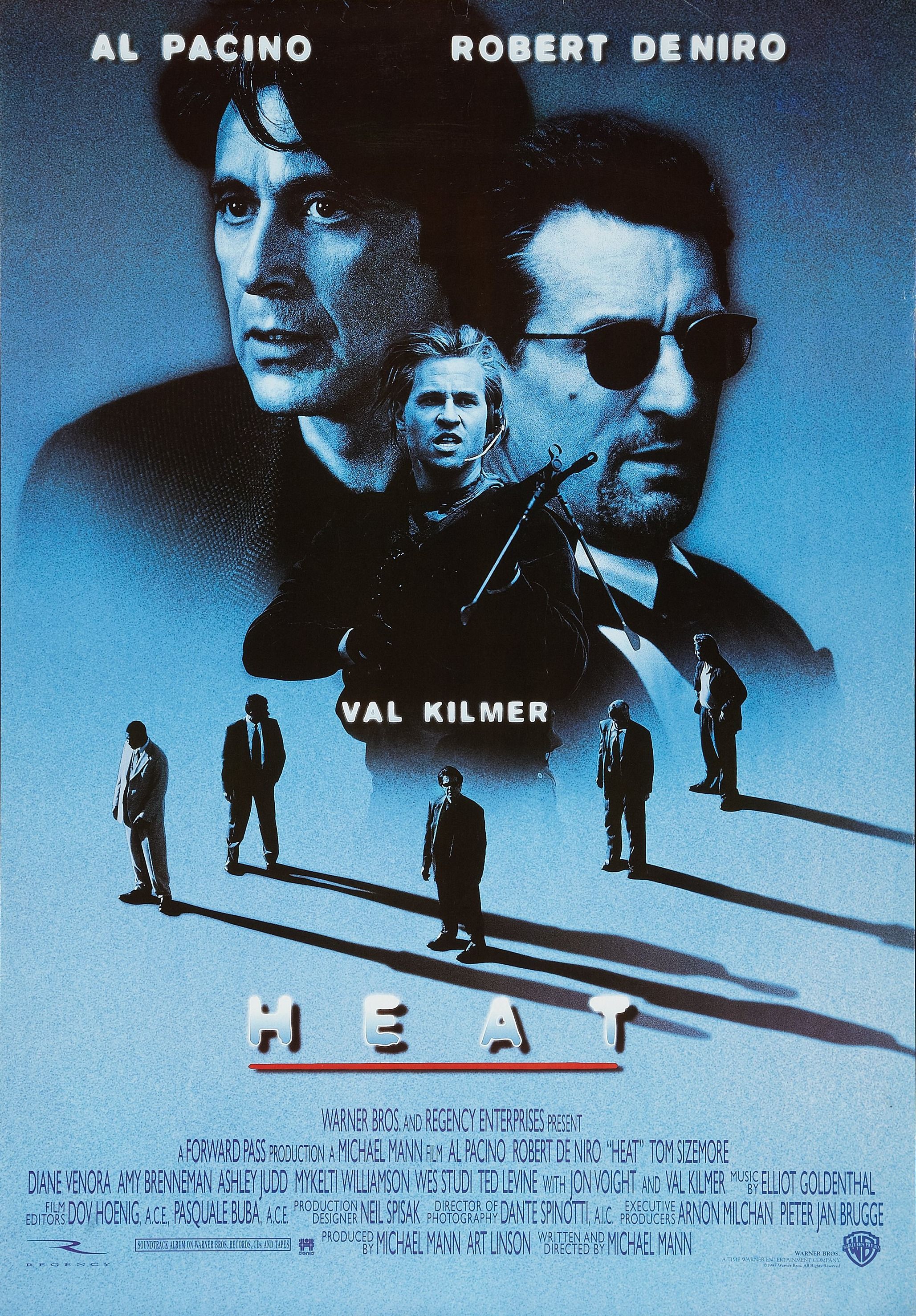 Robert De Niro, Val Kilmer, Al Pacino, Ted Levine, Wes Studi, Jerry Trimble y Mykelti Williamson en Heat (1995)