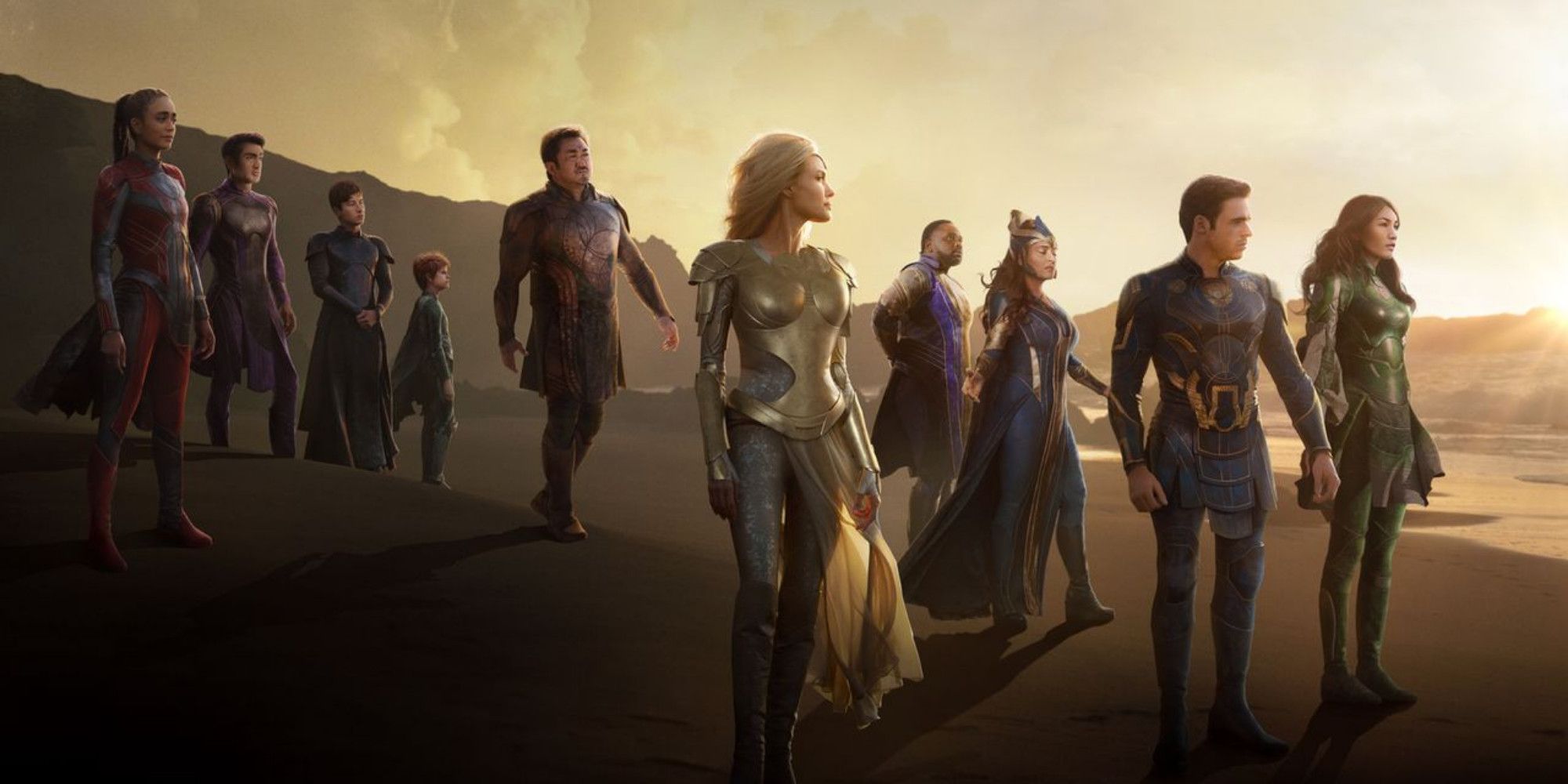 El elenco de Marvel's Eternals está formado en la arena