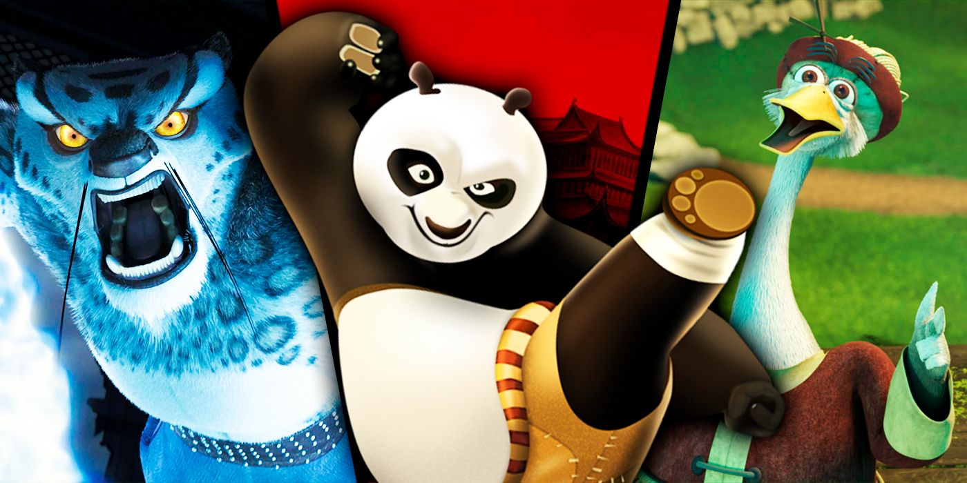 Kung Fu Panda 4' Po, el Sr. Ping y Tai Lung