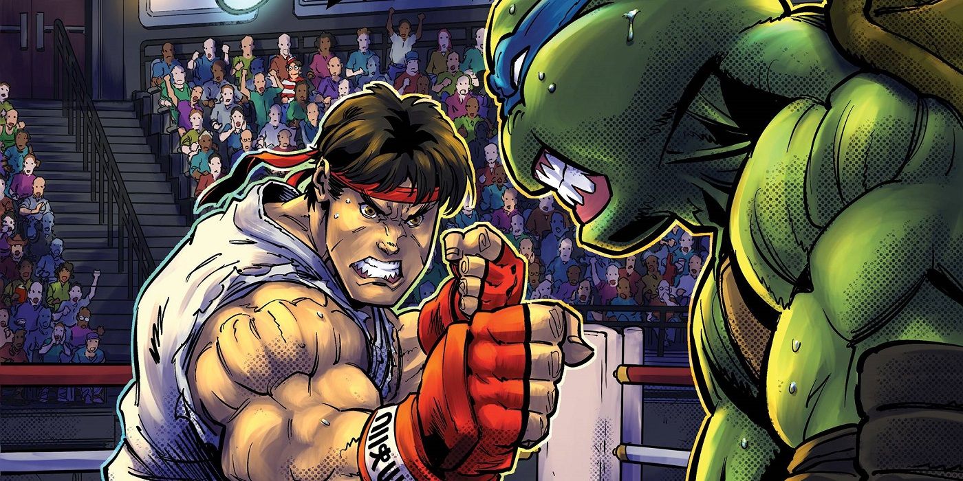 Leo vs Ryu en TMNT vs Street Fighter #2