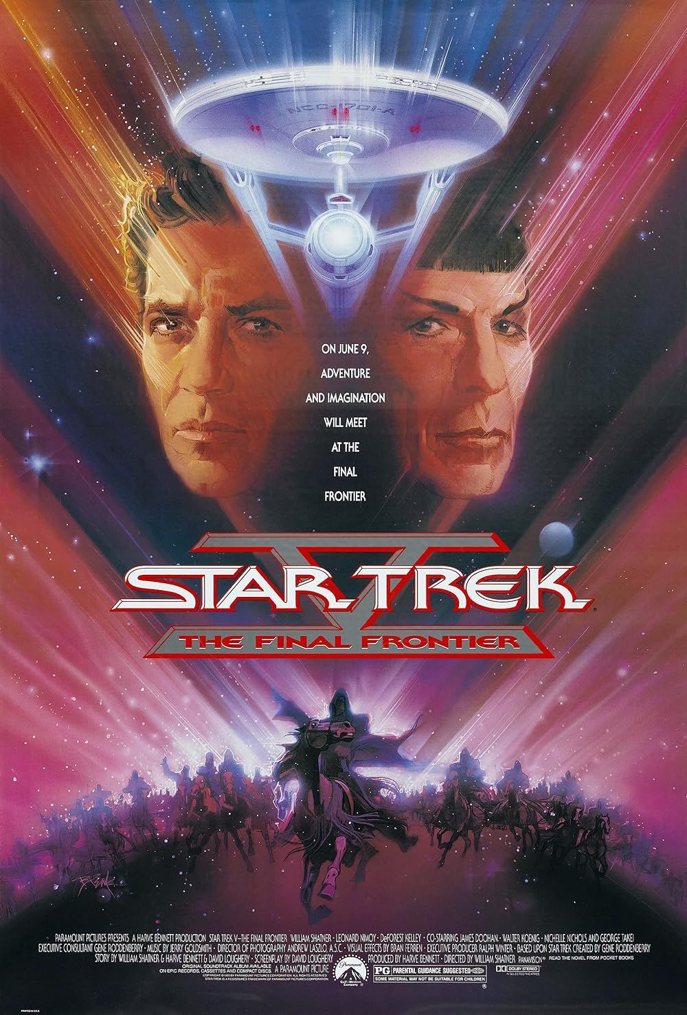 Leonard Nimoy y William Shatner en Star Trek V: La última frontera (1989)