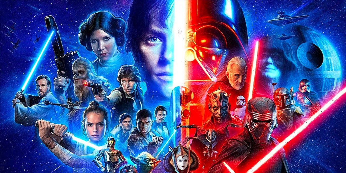 Star Wars: La saga Skywalker en la trilogía original, la trilogía precuela y la trilogía secuela