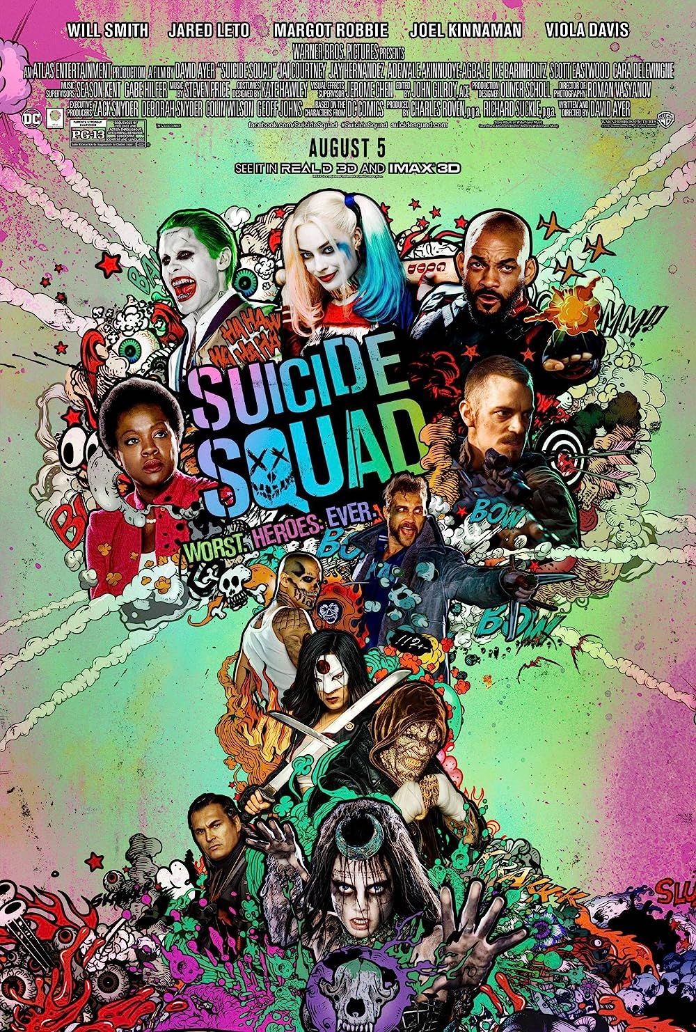 El equipo en el cartel de Suicide Squad 2016