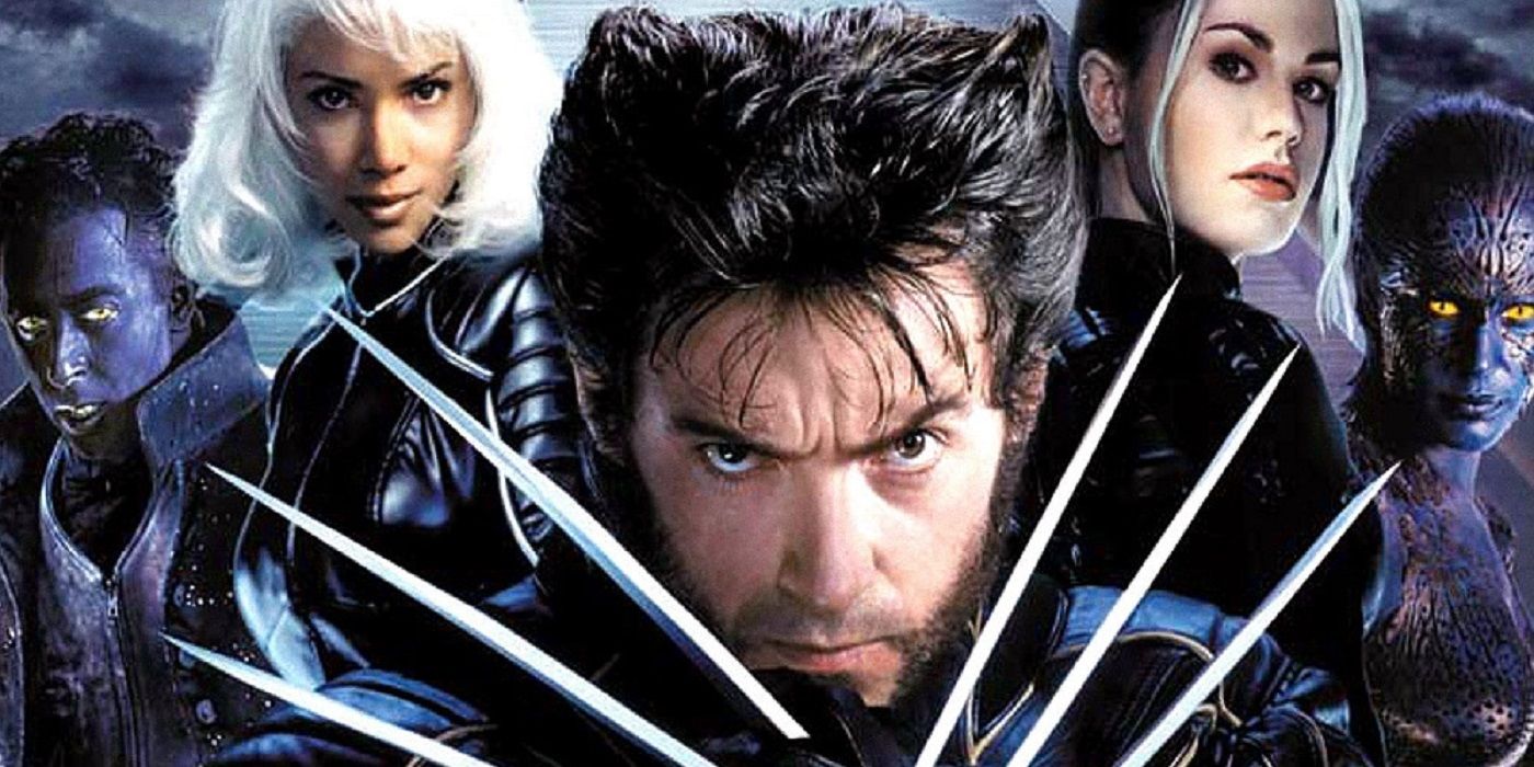 Nightcrawler, Storm, Wolverine, Rogue y Mystique se vistieron con material promocional para X2: X-Men United.