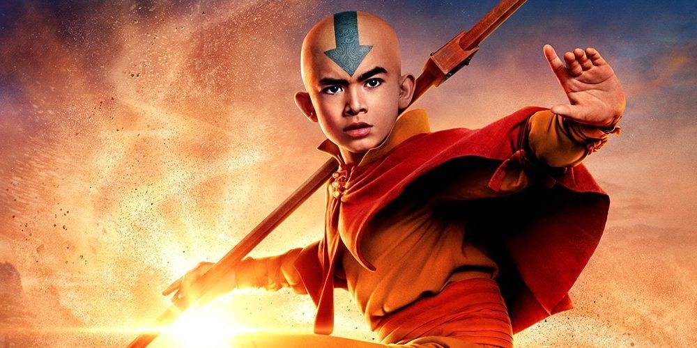 Aang (Gordon Cormier) listo para la acción en Avatar: The Last Airbender en Netflix