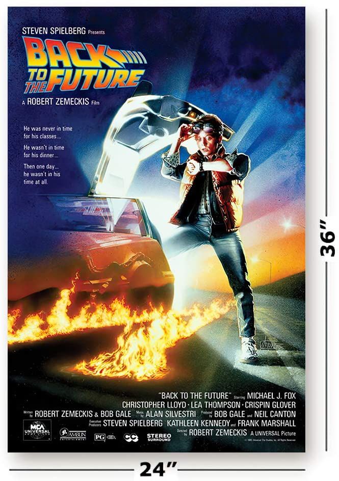 Marty McFly posando en la portada de Regreso al futuro