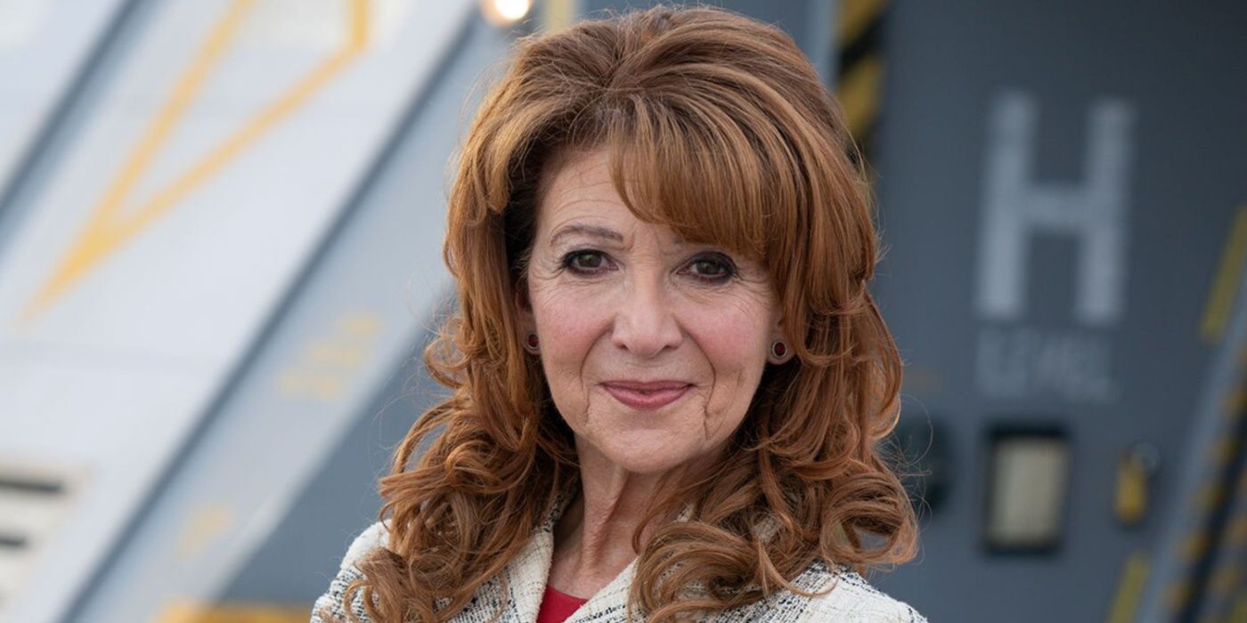 Bonnie Langford como Melanie Bush, también conocida como Mel, en Doctor Who