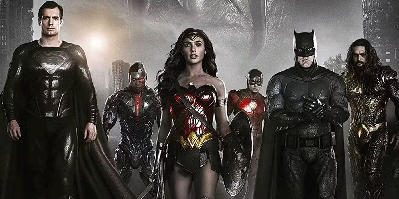 La Liga de la Justicia de Zack Snyder: Superman, Cyborg, Wonder Woman, Flash, Batman y Aquaman.