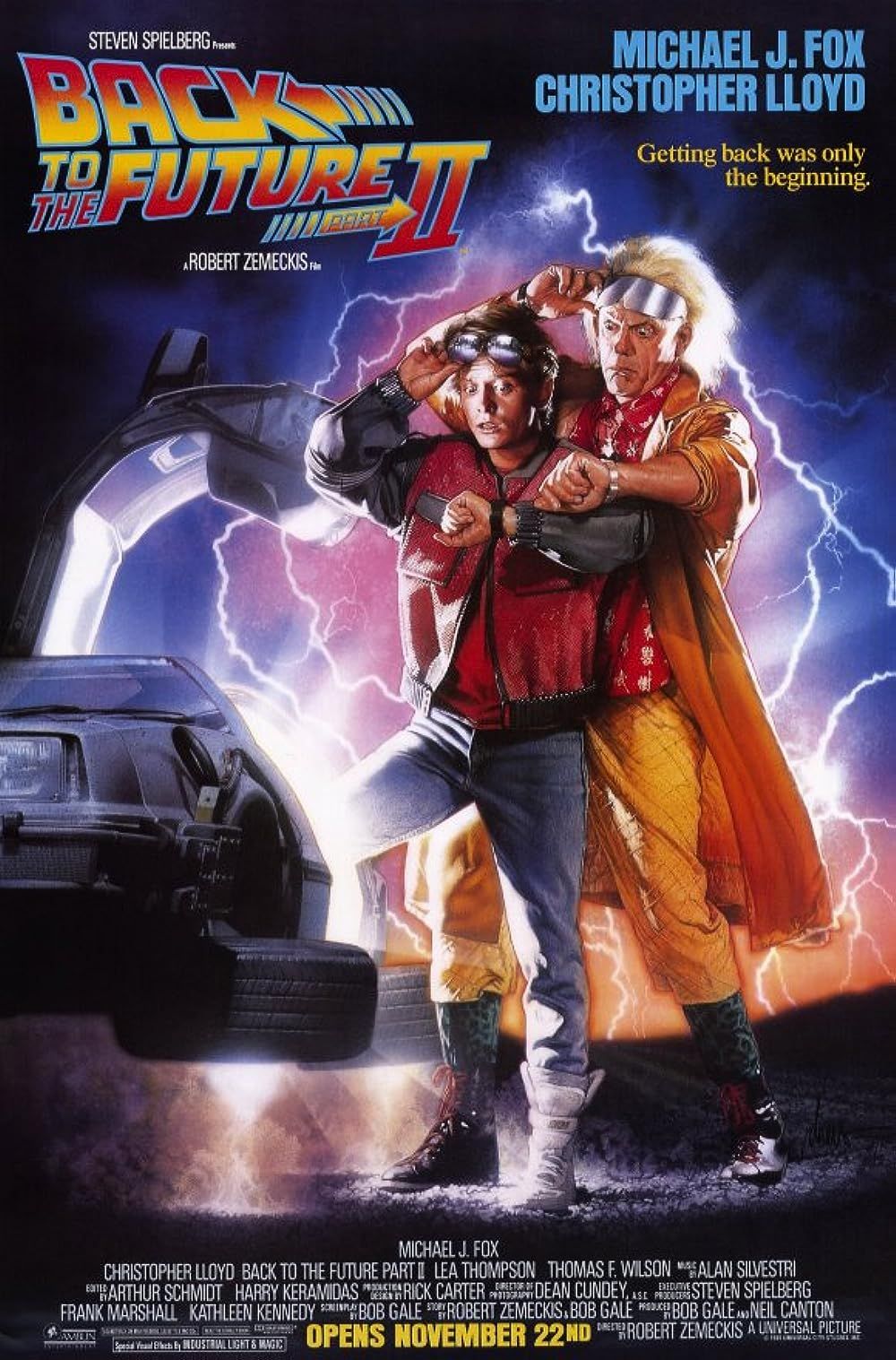 Marty McFly y Doc Brown en Regreso al futuro II Póster