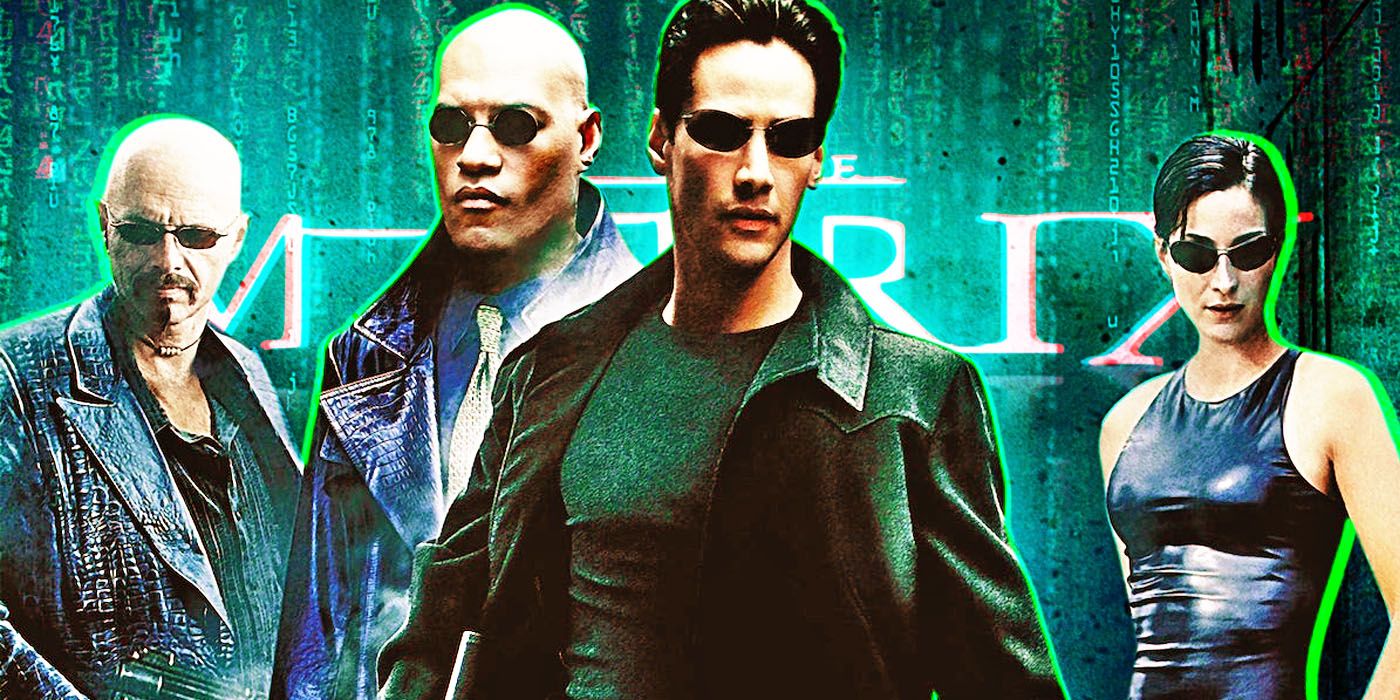 Neo se encuentra ante Cypher, Morpheus y Trinity en The Matrix 