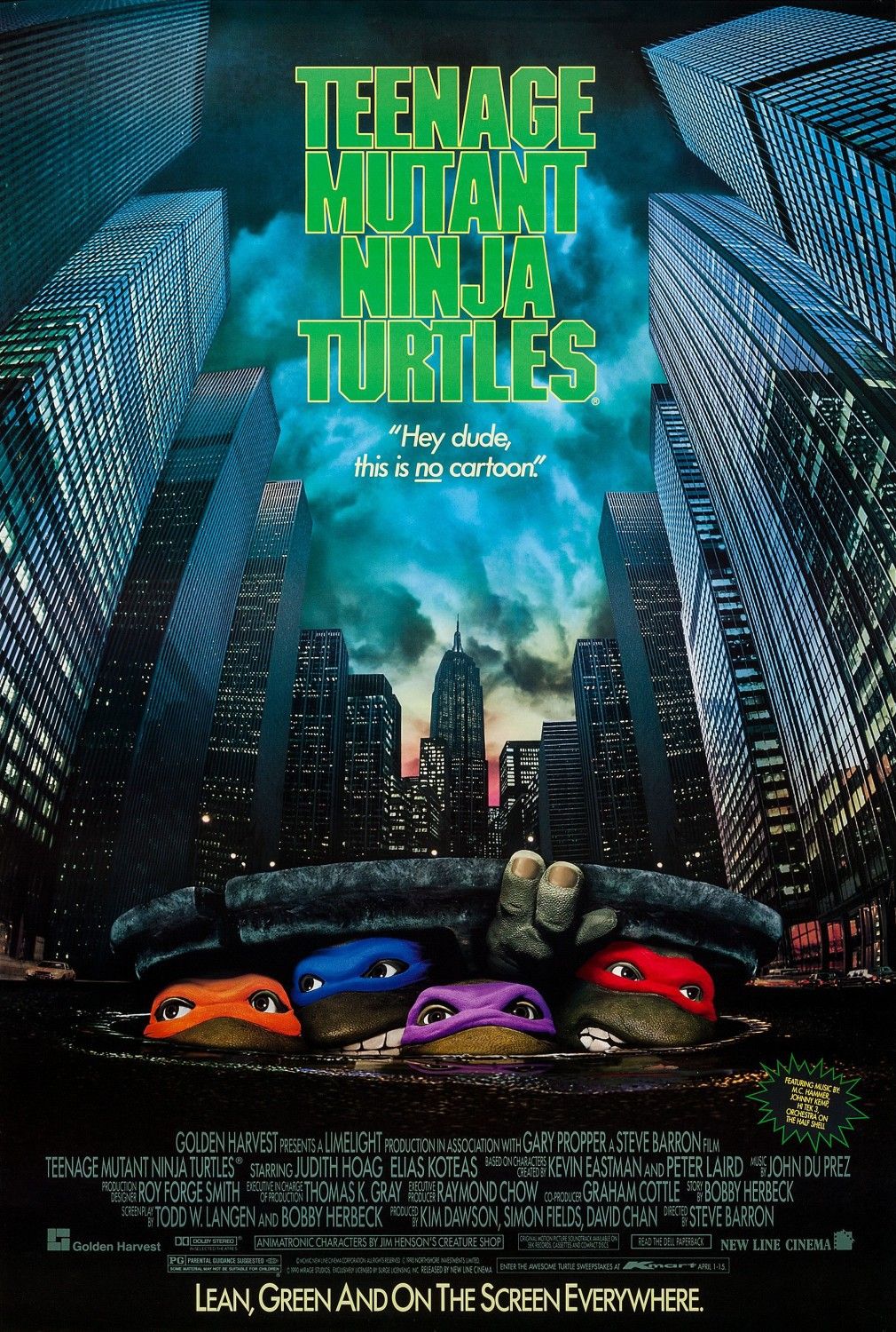 Póster de la película Tortugas Ninja mutantes adolescentes de 1990