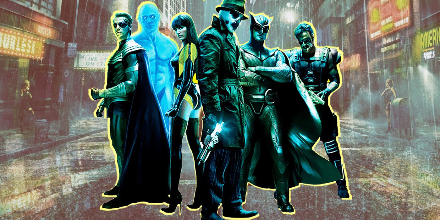 El elenco de Watchmen en la adaptación cinematográfica de Zack Snyder.