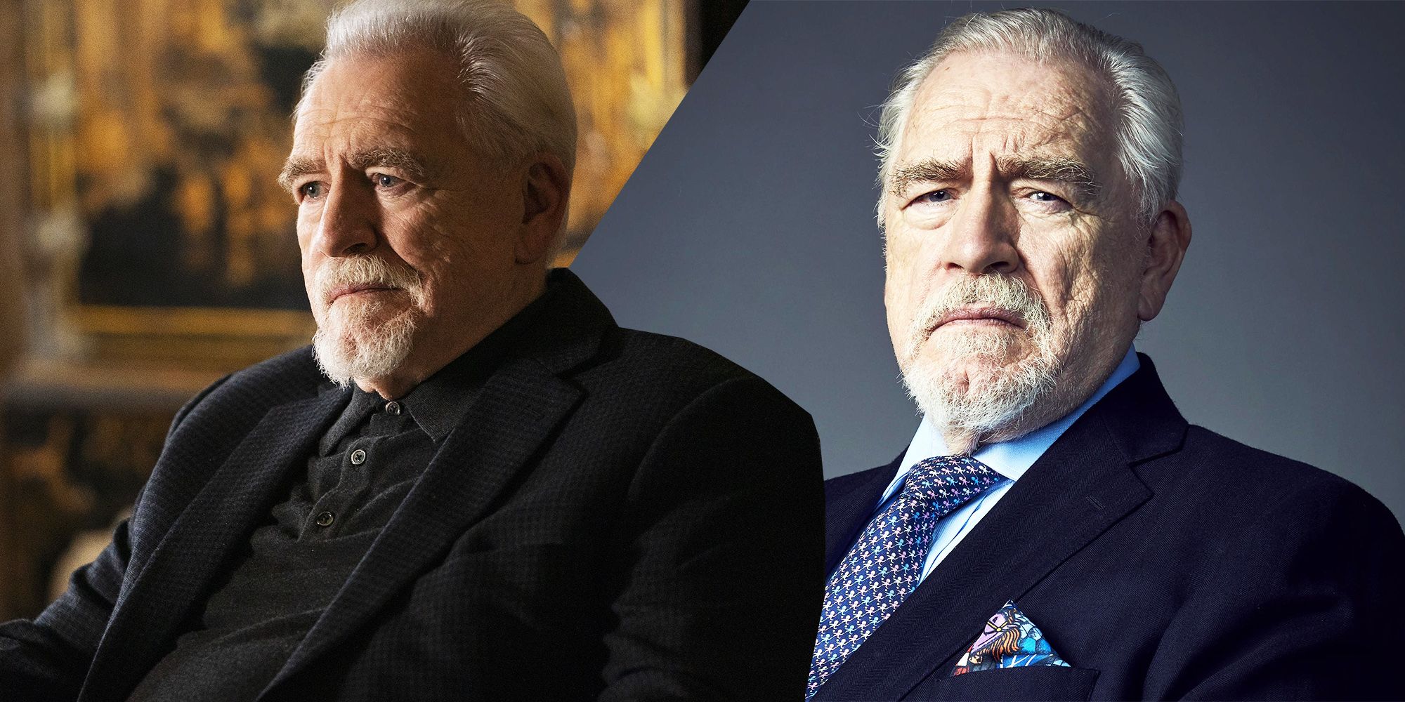 Logan Roy de Brian Cox de Succession mira con severidad